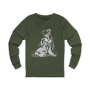Celestial Oni anime long sleeve shirt with horned girl and halo design in Japanese-inspired style