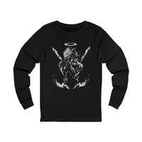Voidborn Guardian anime long sleeve shirt with futuristic angel design