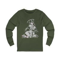 Celestial Oni anime long sleeve with elegant horned girl design