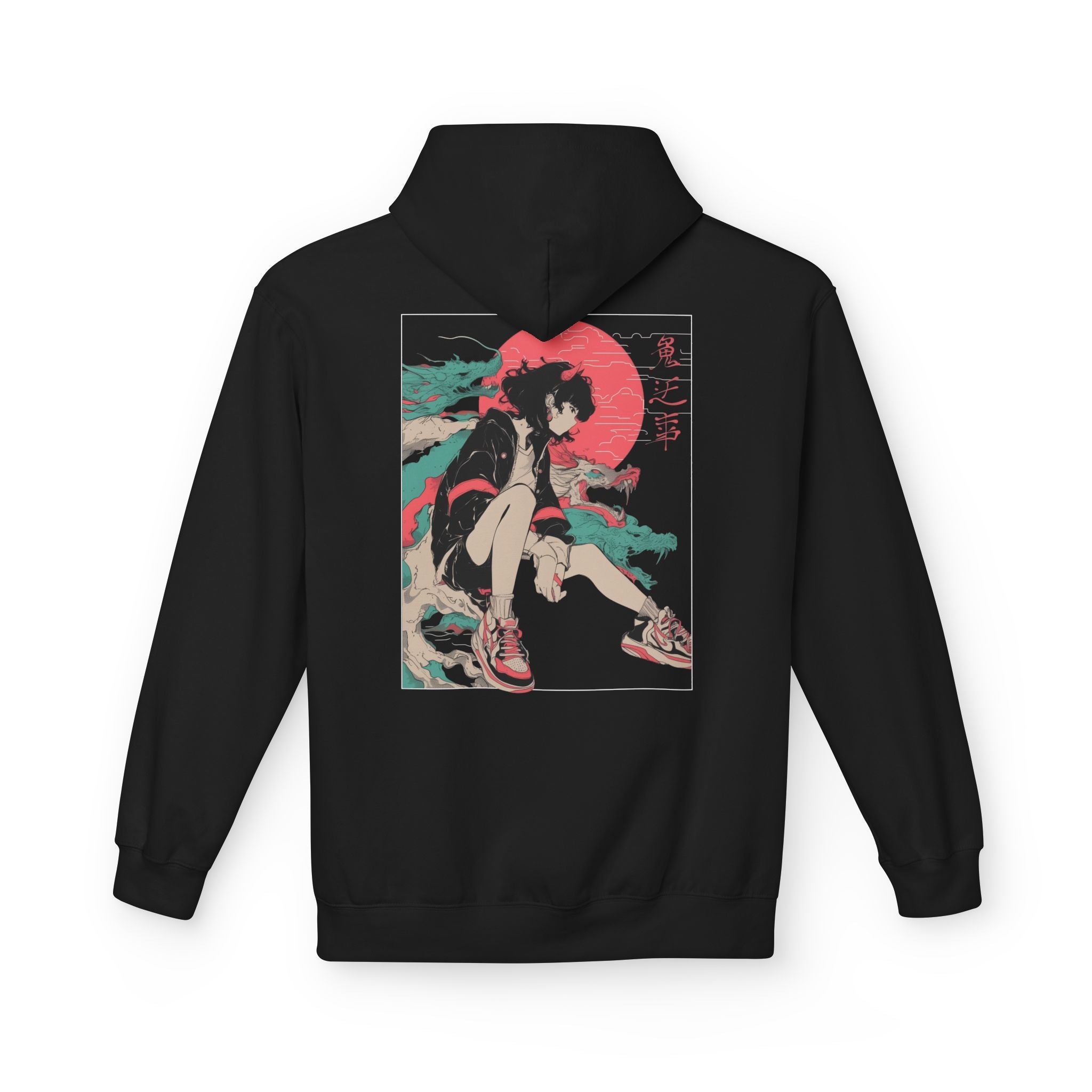 Neon Oni Street Spirit • Premium Hoodie