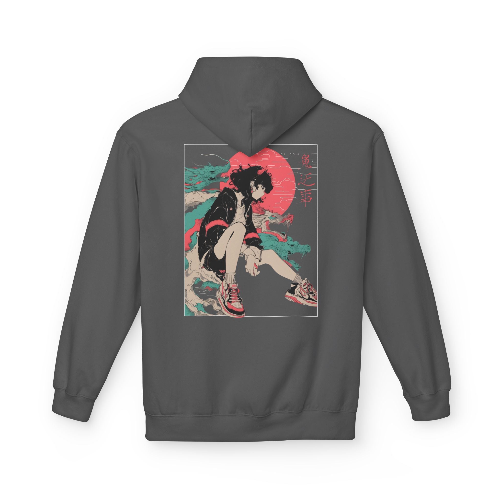Neon Oni Street Spirit • Premium Hoodie