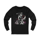 Celestial Oni Silent Bloom anime long sleeve shirt with haloed girl in kimono, spider lilies, and purple accents”