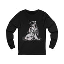 Celestial Oni anime long sleeve shirt with horned girl and halo design in Japanese-inspired style