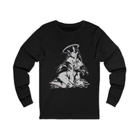 Celestial Oni anime long sleeve with elegant horned girl design