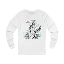 Celestial Oni Silent Bloom anime long sleeve shirt with haloed girl in kimono, spider lilies, and purple accents”