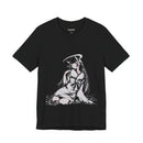 Celestial Oni anime streetwear T-shirt with horned girl and halo design on premium cotton