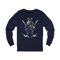 Voidborn Guardian anime long sleeve shirt with futuristic angel design