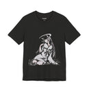Celestial Oni anime streetwear T-shirt with horned girl and halo design on premium cotton