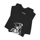 Celestial Oni anime streetwear T-shirt with horned girl and halo design on premium cotton