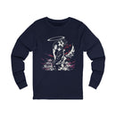 Celestial Oni Silent Bloom anime long sleeve shirt with haloed girl in kimono, spider lilies, and purple accents”