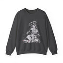 Celestial Oni anime sweatshirt featuring horned girl with halo and dark accents