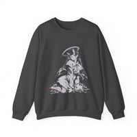 Celestial Oni anime sweatshirt featuring horned girl with halo and dark accents