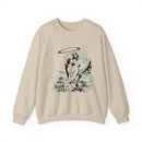 Celestial Oni Silent Bloom anime sweatshirt featuring haloed girl in kimono surrounded by lilies and smoke