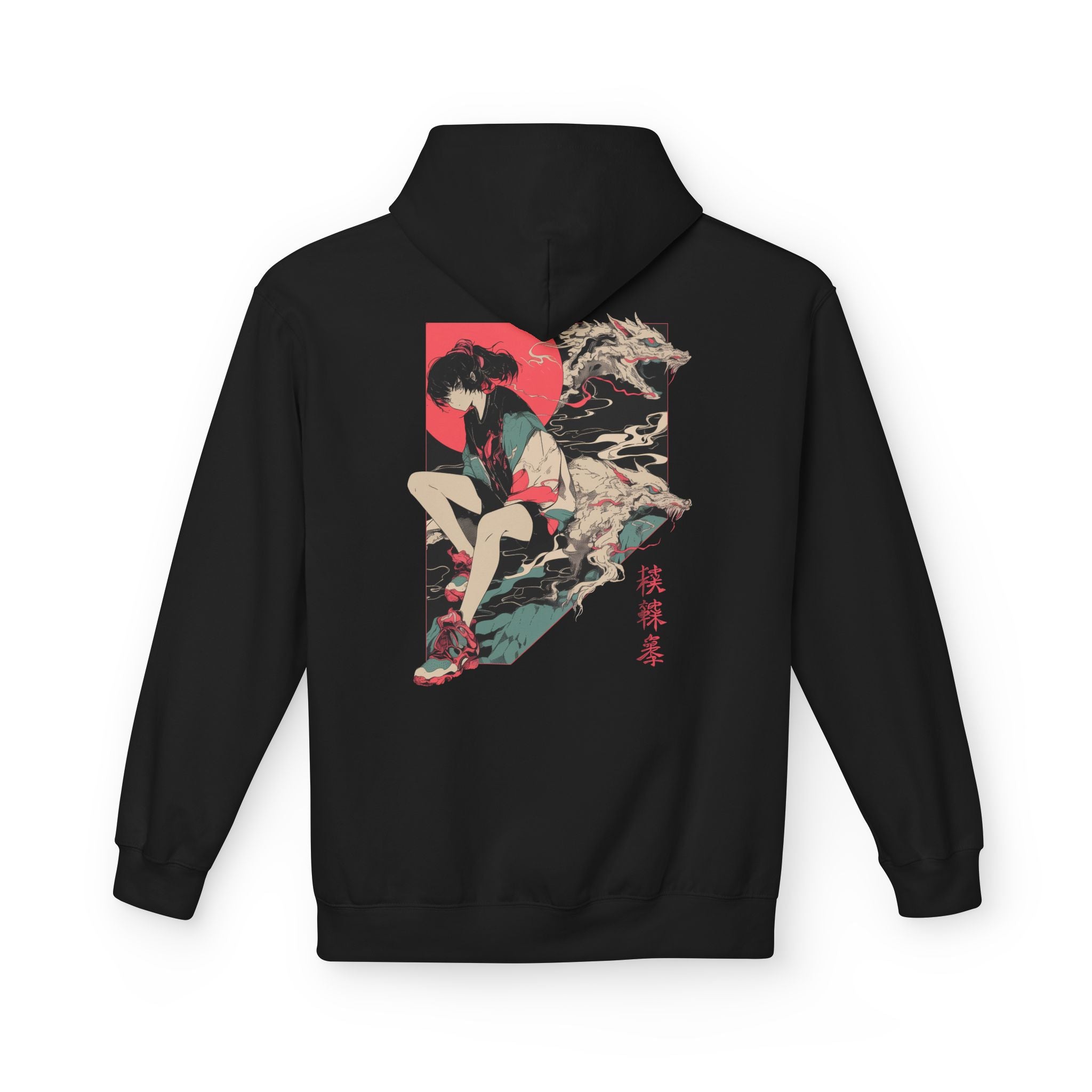 Neon Oni Dragon’s Echo • Premium Hoodie