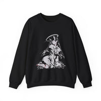 Celestial Oni anime sweatshirt featuring horned girl with halo and dark accents