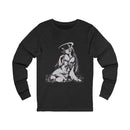 Celestial Oni anime long sleeve shirt with horned girl and halo design in Japanese-inspired style